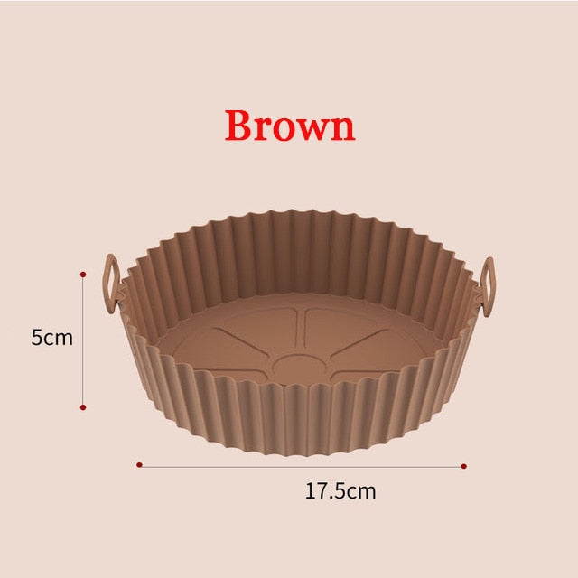 Dropship Air Fryer Silicone Baking Tray Reusable Basket Mat Non-Stick Round  Microwave Pads Baking Mat Oven Air Fryer Liner to Sell Online at a Lower  Price