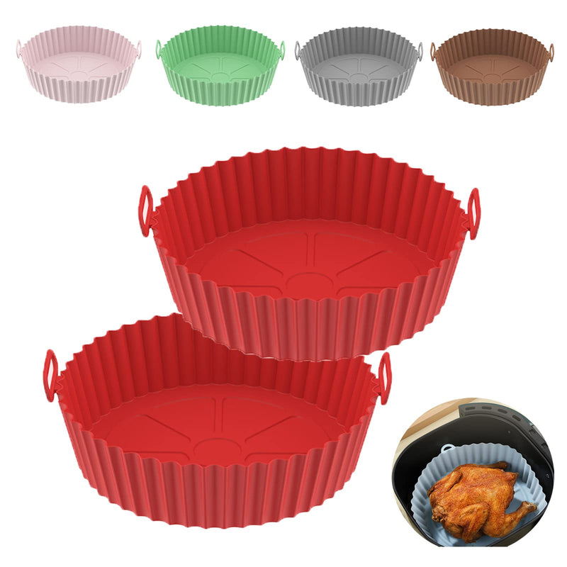 Air Fry er Silicone Basket, Non-Stick Silicone Mats for Air Frye r